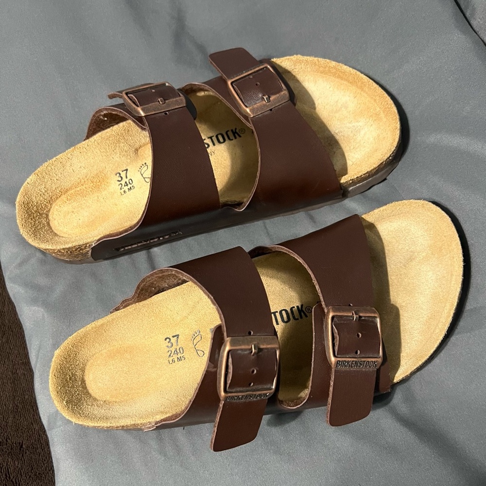 Birkenstock Dark Brown Footbed Sandals size 37